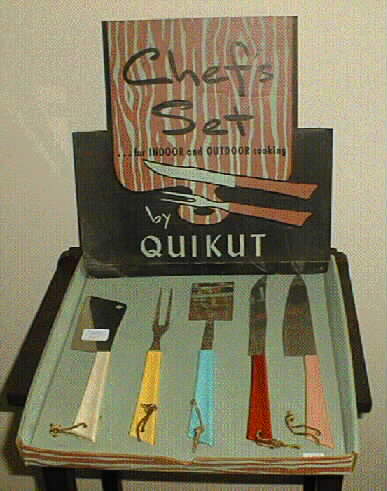 Rare Quikut Chef's Cultrey Set..Matches the flatware set shown below